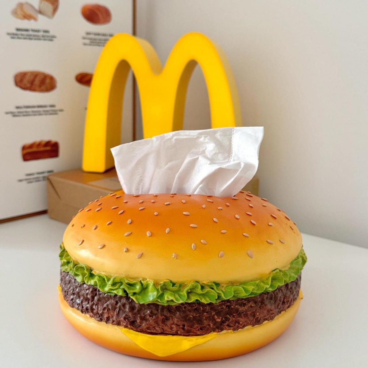 Burger Shaped Tissue Box Holder - Novelty Dispenser